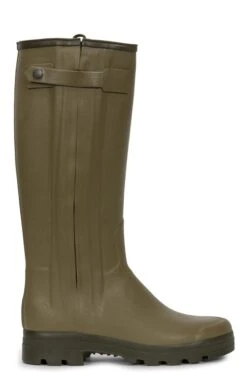 Le Chameau Leather Lined Wellies -Best Fashion Shoes Shop TA05150GREEN 2