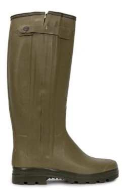 Mens Full Zip Leather Lined Wide Calf Welly -Best Fashion Shoes Shop TA05151GREEN 2
