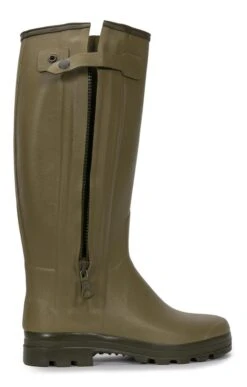 Mens Full Zip Leather Lined Wide Calf Welly -Best Fashion Shoes Shop TA05151GREEN 3