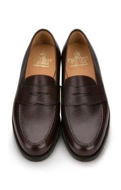 Mens Crockett And Jones Boston Leather Loafer -Best Fashion Shoes Shop TA05199DKBROWN 4
