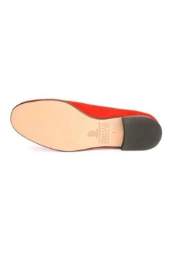 Suede Pump With Chain -Best Fashion Shoes Shop TA05356RED 2 1