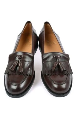 Leather Tassel Loafer -Best Fashion Shoes Shop TA05395DARKBROWN 4