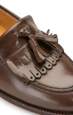 Leather Tassel Loafer -Best Fashion Shoes Shop TA05395DARKBROWN 5