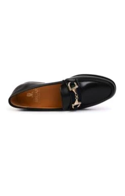 Leather Snaffle Loafer With Tape -Best Fashion Shoes Shop TA05415BLACK 1