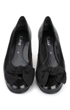 Ladies GaborPatent Toe Bow Pump -Best Fashion Shoes Shop TA05867BLACK 4