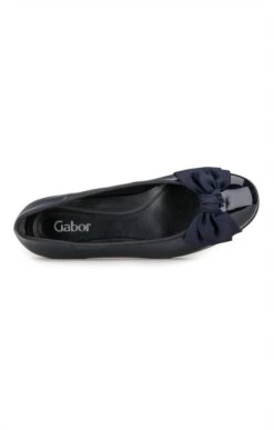 Ladies GaborPatent Toe Bow Pump -Best Fashion Shoes Shop TA05867NAVY 1