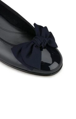 Ladies GaborPatent Toe Bow Pump -Best Fashion Shoes Shop TA05867NAVY 3