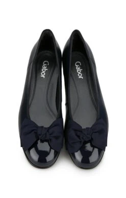Ladies GaborPatent Toe Bow Pump -Best Fashion Shoes Shop TA05867NAVY 4