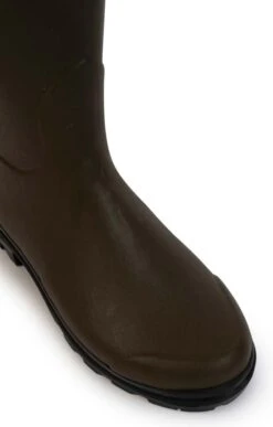 Ladies Cotton Lined Gusset Welly -Best Fashion Shoes Shop TA06555OLIVE 1
