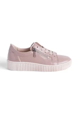 Ladies Gabor Zip Sneaker -Best Fashion Shoes Shop TA08116BEIGEPATENT 1