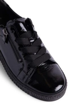 Ladies Gabor Zip Sneaker -Best Fashion Shoes Shop TA08116BLACKPATENT 2