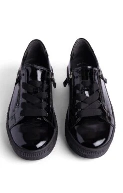 Ladies Gabor Zip Sneaker -Best Fashion Shoes Shop TA08116BLACKPATENT 4