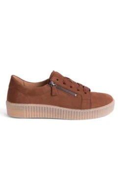 Ladies Gabor Zip Sneaker -Best Fashion Shoes Shop TA08116NEWWHISKYSUEDE 1