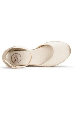 Ladies Linen Wedge Espadrille -Best Fashion Shoes Shop TA09141ECRU 2