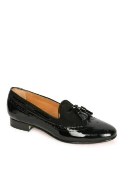 Patent & Suede Tassel Loafer