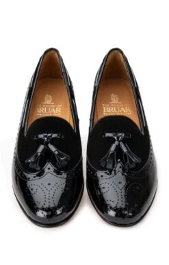 Patent & Suede Tassel Loafer -Best Fashion Shoes Shop TA12132BLACK 4