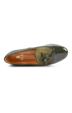 Patent & Suede Tassel Loafer -Best Fashion Shoes Shop TA12132LODEN 1