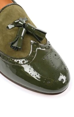 Patent & Suede Tassel Loafer -Best Fashion Shoes Shop TA12132LODEN 2
