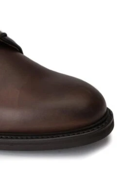 Waxy Plain Shoe -Best Fashion Shoes Shop TA13452DKBROWN 5