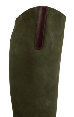 Ladies Suede/Leather Riding Boot -Best Fashion Shoes Shop TA15070MARRONOLIVE 3