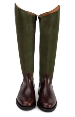 Ladies Suede/Leather Riding Boot -Best Fashion Shoes Shop TA15070MARRONOLIVE 5