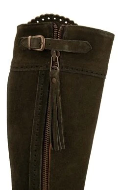 Ladies Chunky Sole Riding Boot -Best Fashion Shoes Shop TA15072KHAKISUEDE 3