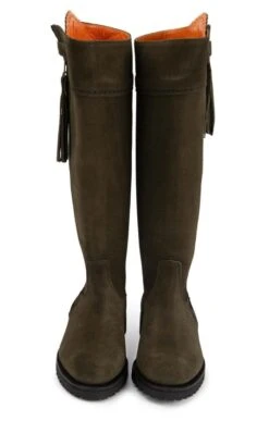 Ladies Chunky Sole Riding Boot -Best Fashion Shoes Shop TA15072KHAKISUEDE 5 1