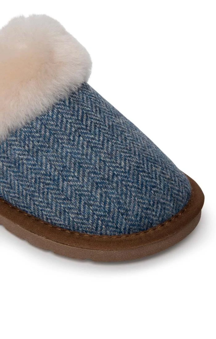 Ladies Shetland Tweed Mule Slippers 4 Ladies Shetland Tweed Mule Slippers - Image 2