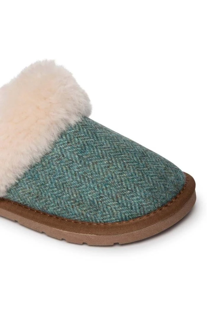Ladies Shetland Tweed Mule Slippers 8 Ladies Shetland Tweed Mule Slippers - Image 6