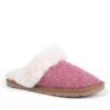 Ladies Shetland Tweed Mule Slippers -Best Fashion Shoes Shop TA16071PINKHBONE