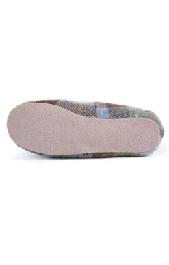 Ladies Harris Tweed Moccasin Slippers -Best Fashion Shoes Shop TA16072BLUEHARRIS 3