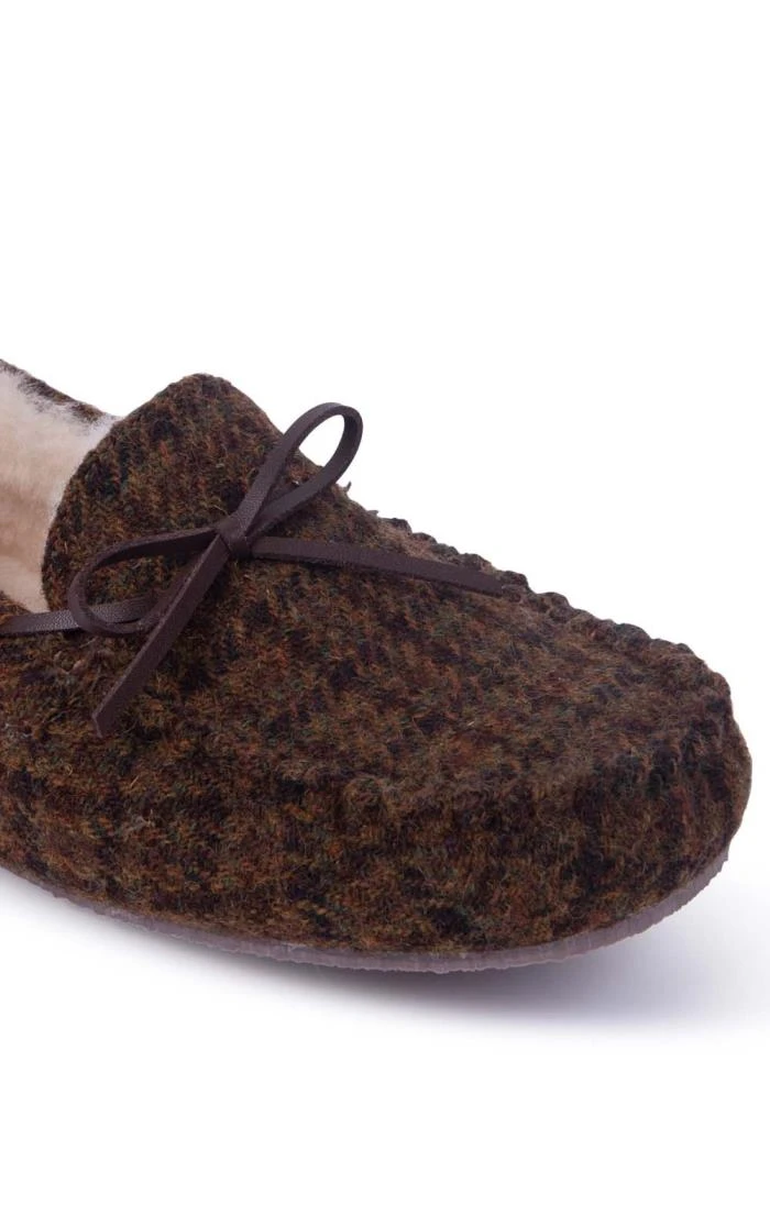 Men's Harris Tweed Moccasin Slippers 4 Men's Harris Tweed Moccasin Slippers - Image 2