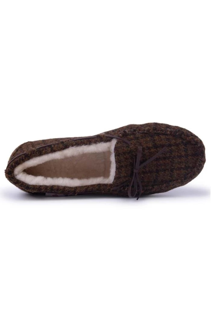 Men's Harris Tweed Moccasin Slippers 5 Men's Harris Tweed Moccasin Slippers - Image 3