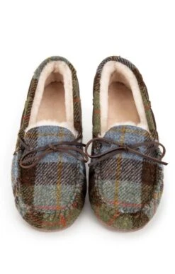 Men's Harris Tweed Moccasin Slippers 31 Men's Harris Tweed Moccasin Slippers -Best Fashion Shoes Shop TA16076BLUEHARRIS 4