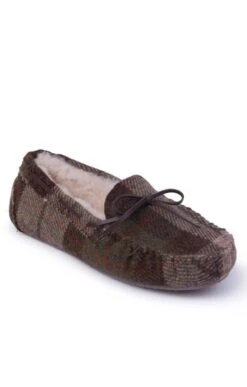 Men's Harris Tweed Moccasin Slippers