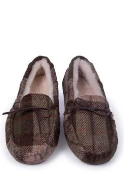 Men's Harris Tweed Moccasin Slippers 35 Men's Harris Tweed Moccasin Slippers -Best Fashion Shoes Shop TA16076CHESTNUTTTN 4