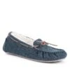 Men’s Shetland Tweed Moccasin Slippers -Best Fashion Shoes Shop TA16077DENIMHBONE