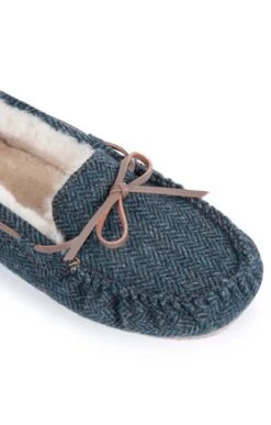 Men’s Shetland Tweed Moccasin Slippers 22 Men’s Shetland Tweed Moccasin Slippers -Best Fashion Shoes Shop TA16077DENIMHBONE 1