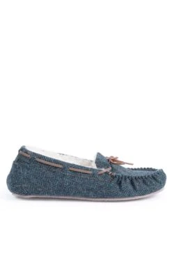 Men’s Shetland Tweed Moccasin Slippers 23 Men’s Shetland Tweed Moccasin Slippers -Best Fashion Shoes Shop TA16077DENIMHBONE 2