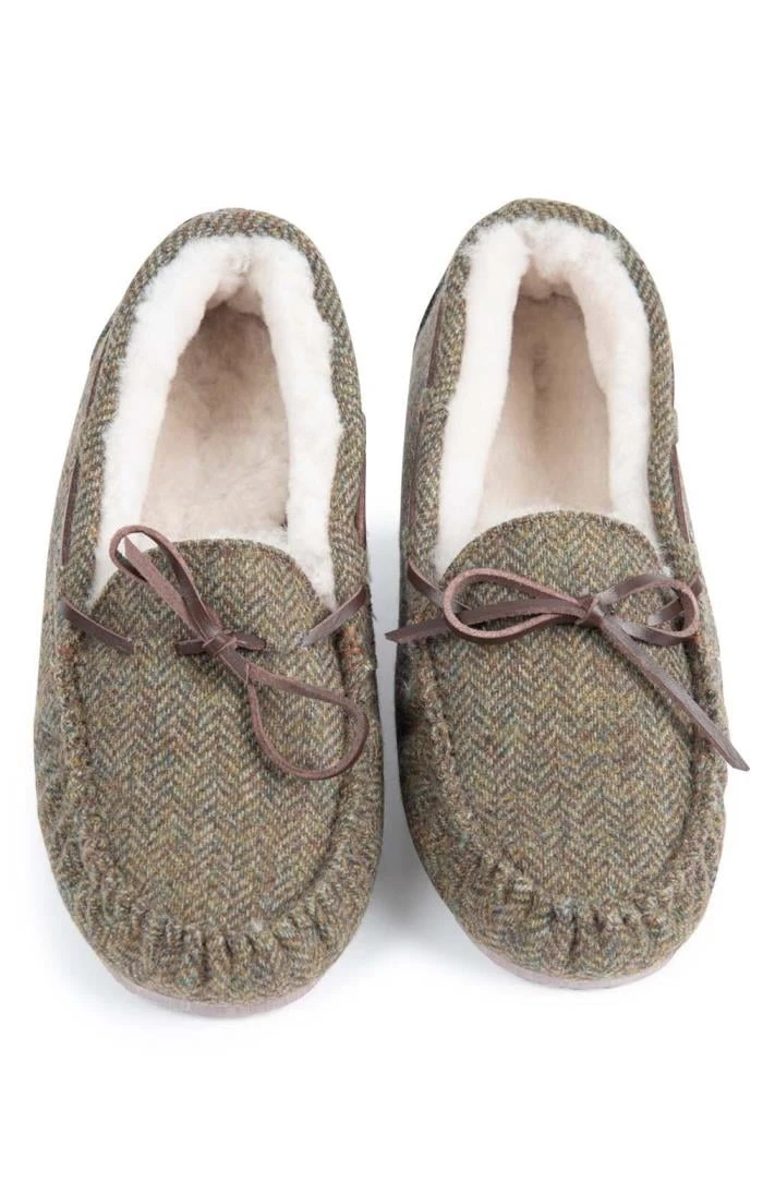 Men’s Shetland Tweed Moccasin Slippers 17 Men’s Shetland Tweed Moccasin Slippers - Image 15