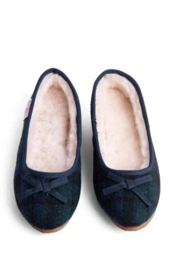 Ladies Harris Tweed Pumps -Best Fashion Shoes Shop TA16078BLACKWATCH 4