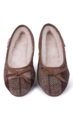 Ladies Harris Tweed Pumps -Best Fashion Shoes Shop TA16078CHESTNUTTTN 4