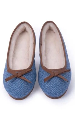 Ladies Tweed Pumps -Best Fashion Shoes Shop TA16079BLUEHBONE 4