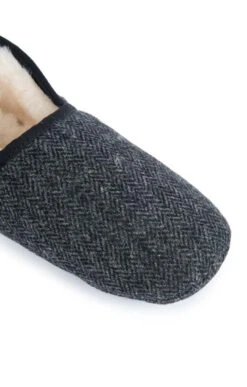 Men’s Tweed Slippers -Best Fashion Shoes Shop TA16080CHARCOALHBONE 1