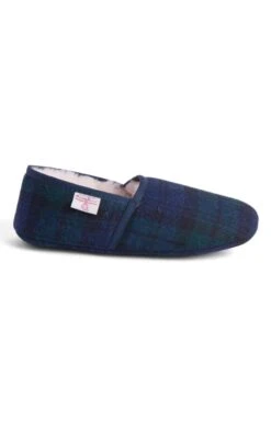 Men's Harris Tweed Slippers -Best Fashion Shoes Shop TA16081BLACKWATCH 1