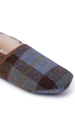 Men's Harris Tweed Slippers -Best Fashion Shoes Shop TA16081BLUEHARRIS 1