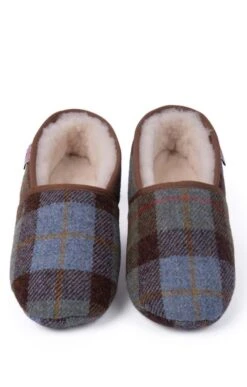 Men's Harris Tweed Slippers -Best Fashion Shoes Shop TA16081BLUEHARRIS 4