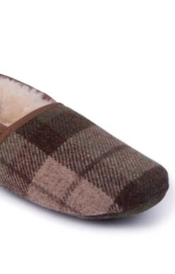 Men's Harris Tweed Slippers -Best Fashion Shoes Shop TA16081CHESTNUTTTN 1