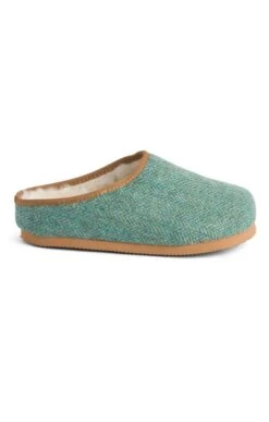 Ladies Shetland Tweed Clog -Best Fashion Shoes Shop TA16083GREENHBONE 1