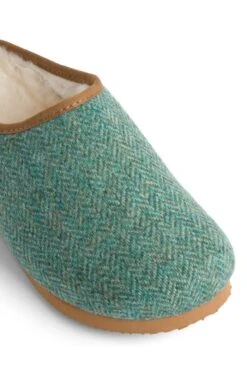 Ladies Shetland Tweed Clog -Best Fashion Shoes Shop TA16083GREENHBONE 3